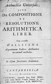 Book-cover-Arithmetica Universalis (1707)
