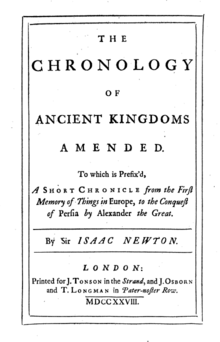 Book-cover-The Chronology of Ancient Kingdoms Amended (1728)